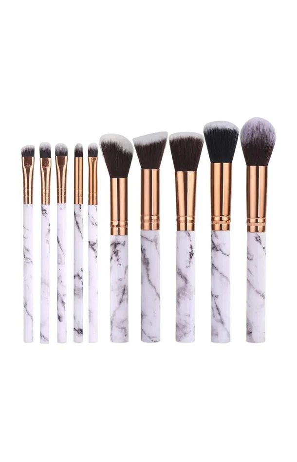 Kit de 10 pinceaux & boîte de rangement – Marbre