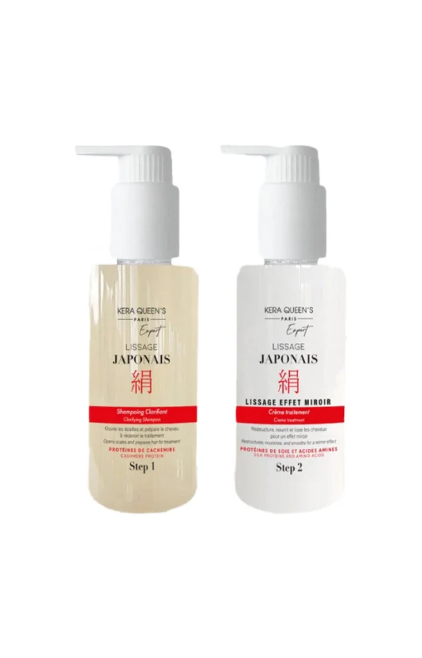 Kit lissage japonais – Shampoing clarifiant & crème lissante – 2 x 150 ml