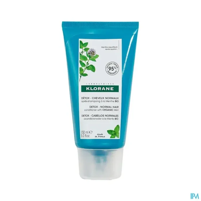 Klorane baume après shampooing detox à la menthe aquatique bio 150ml