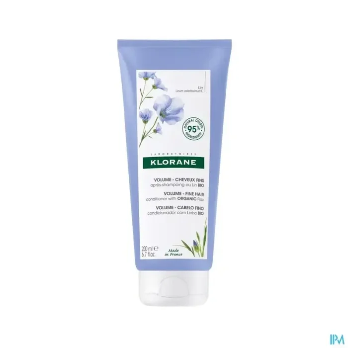 Klorane baume après shampooing volume fibres de lin bio 200ml
