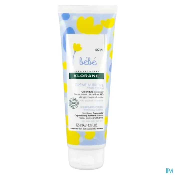 Klorane bébé crème nutritive peaux sèches cold cream 125ml