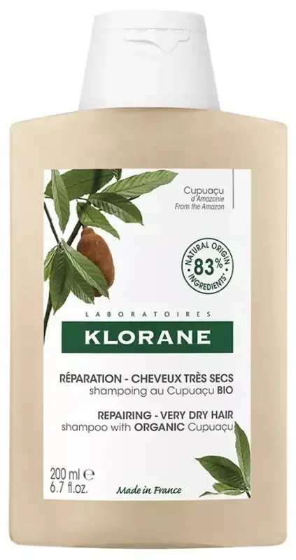 Klorane Beurre Cupuaçu Bio Shampoing Cheveux Très Secs 200 ml