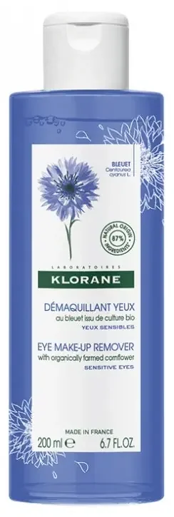 Klorane Bleuet Démaquillant Yeux au Bleuet Bio – Yeux Sensibles 200 ml