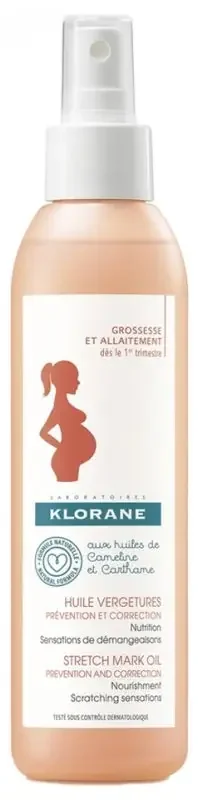 Klorane Cameline Vergetures – Huile À la – Mamans Grossesse Et Allaitement Corps 200 ml