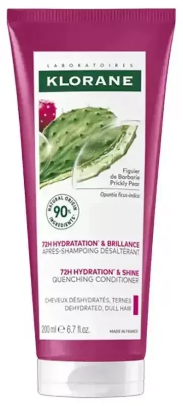 Klorane Figuier de Barbarie – Après-Shampoing Désaltérant Cheveux Déshydratés et Ternes 200 ml
