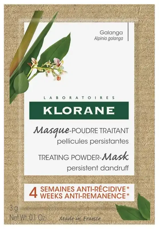 Klorane Galanga — Masque-Poudre Traitant Antipelliculaire au – Pellicules Persistantes 8 U