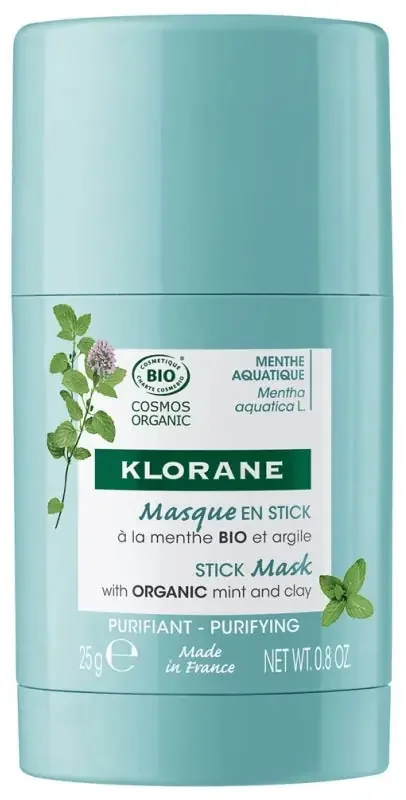 Klorane Menthe Aquatique Masque en Stick Purifiant – à la Bio 25 g