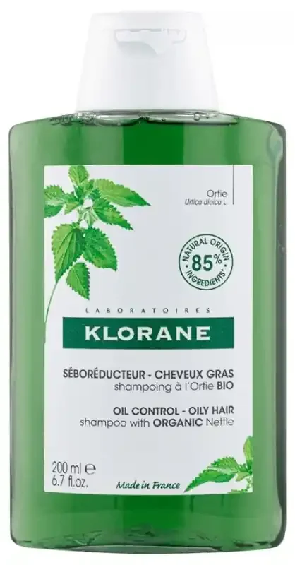 Klorane Shampoing Séboréducteur à l‘Ortie – Cheveux Gras 200 ml