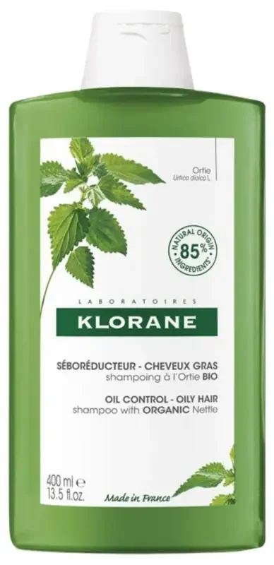Klorane Shampoing Séboréducteur à l‘Ortie – Cheveux Gras 400 ml
