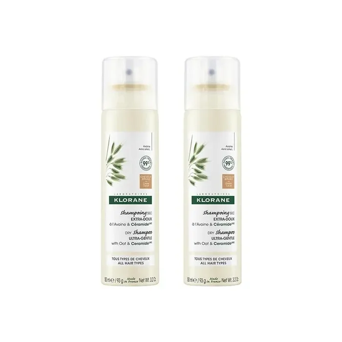 Klorane shampoing sec teinte a l‘Avoine et Ceramide lot de 2x150ml