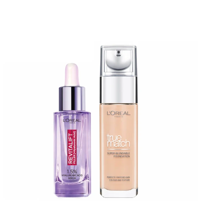 L'Oréal Paris – Duo de sérum de comblement à l'acide hyaluronique et de fond de teint True Match