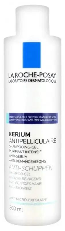La Roche-Posay Kerium Shampoing-Gel Pellicules Grasses 200 ml