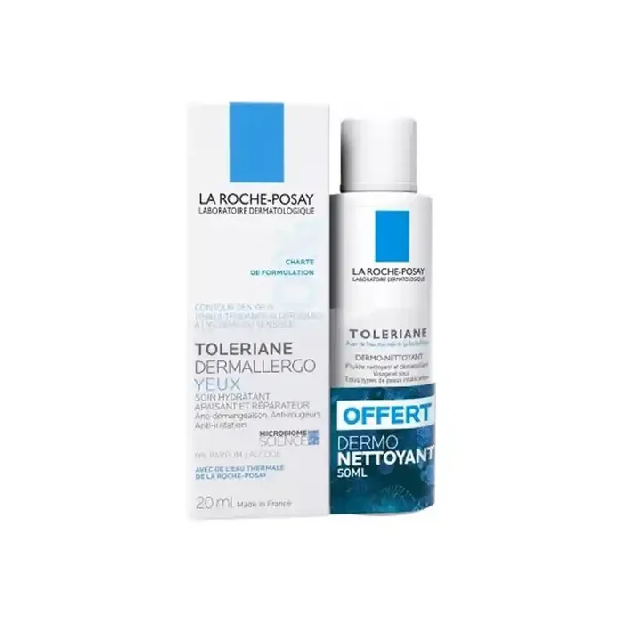 La Roche-Posay Toleriane Dermallergo creme contour yeux 20ml + dermo-nettoyant 50ml