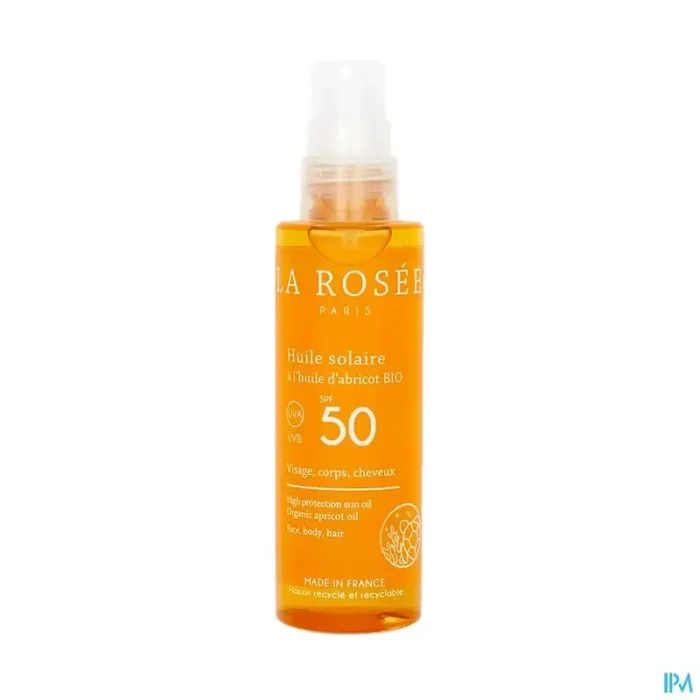 La rosée huile solaire à l‘huile d‘abricot bio SPF50+