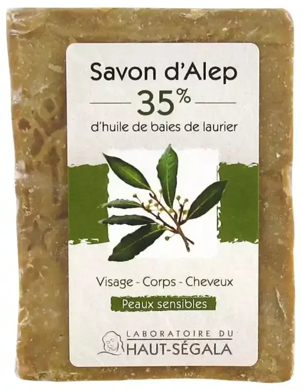 Laboratoire du Haut-Ségala Savon d‘Alep Pain de 35% Huile de Baies de Laurier