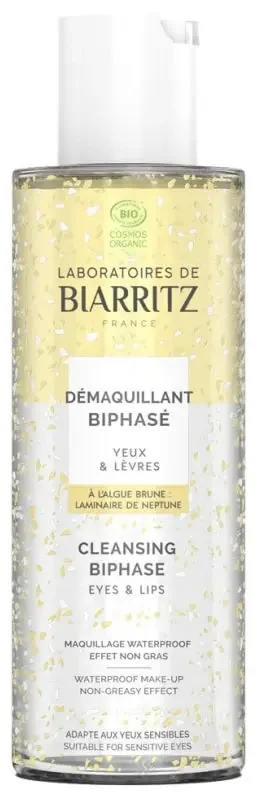 Laboratoires de Biarritz Démaquillant Biphasé Yeux Snesibles et Lèvres Bio 125 ml