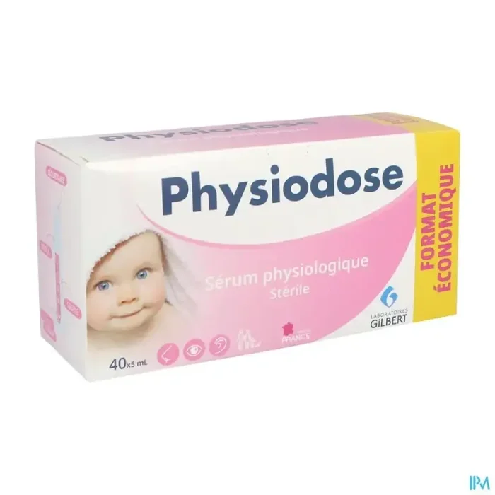 Laboratoires gilbert physiodose serum physiologique unidose 5ml 40