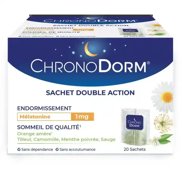 Laboratoires Iprad ChronoDorm Mélatonine 1 mg Sachets à Infuser x 20