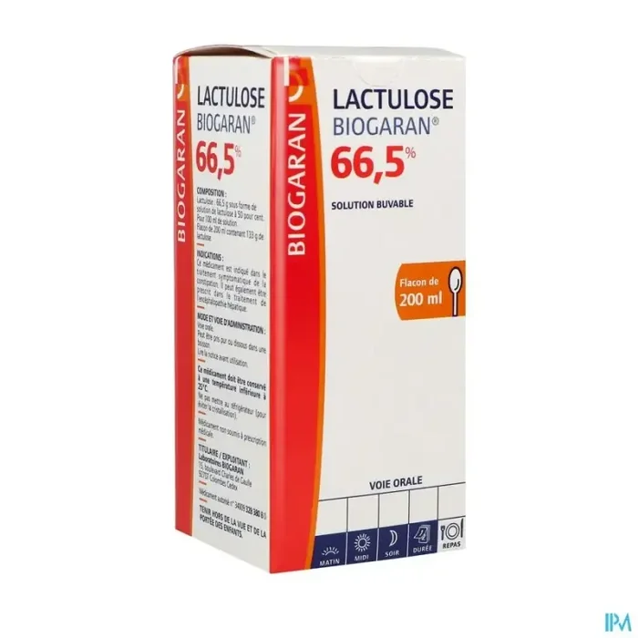 Lactulose biogaran 66.5% solution buvable 200ml
