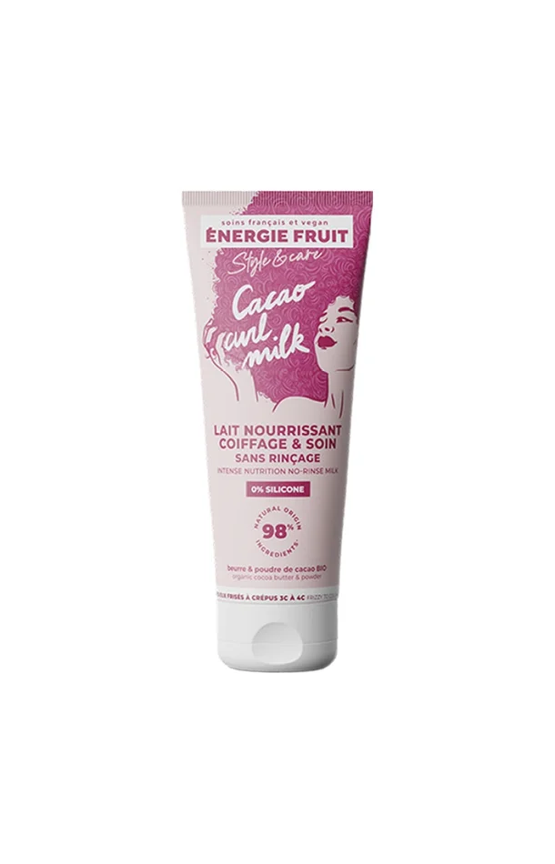 Lait coiffant – Beurre de cacao bio – Cheveux frisés à crépus – 200 ml