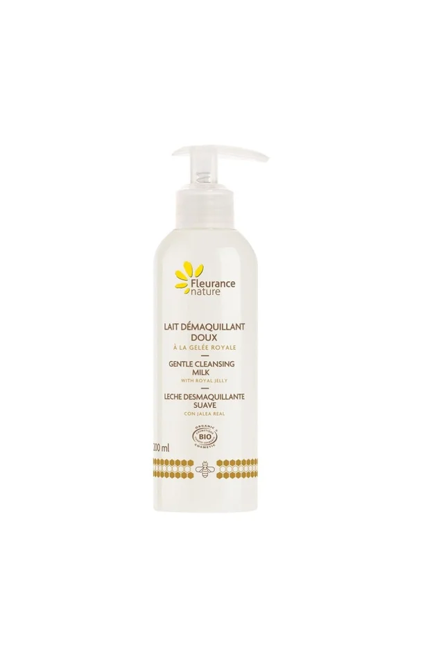 Lait démaquillant doux bio – Gelée royale – Visage – 200 ml