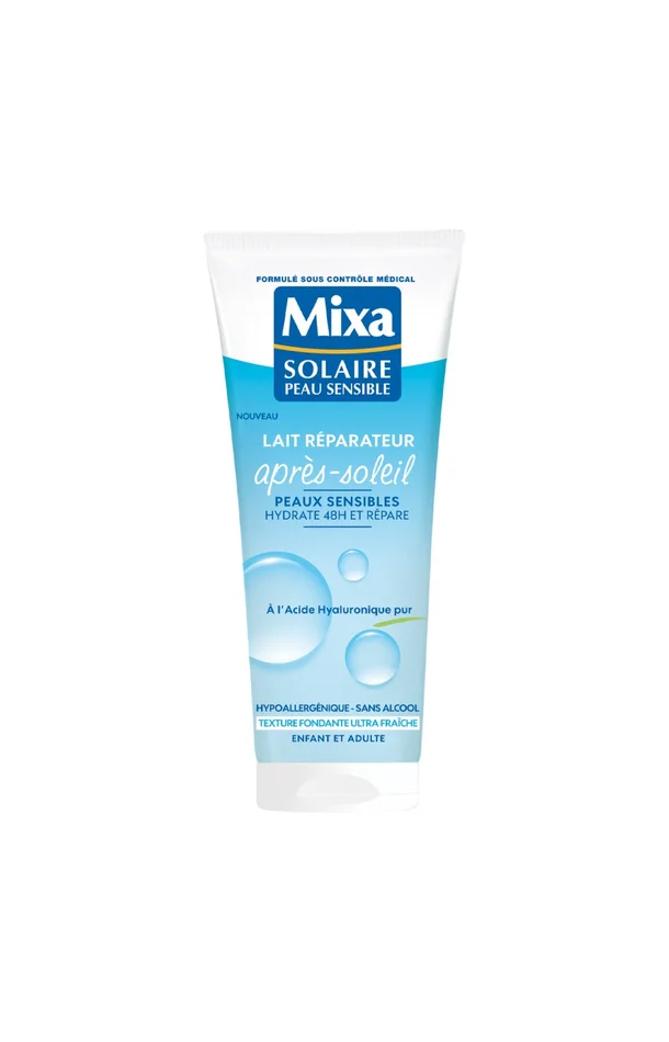 Lait réparateur après-soleil – Acide hyaluronique – Peaux sensibles – 200 ml