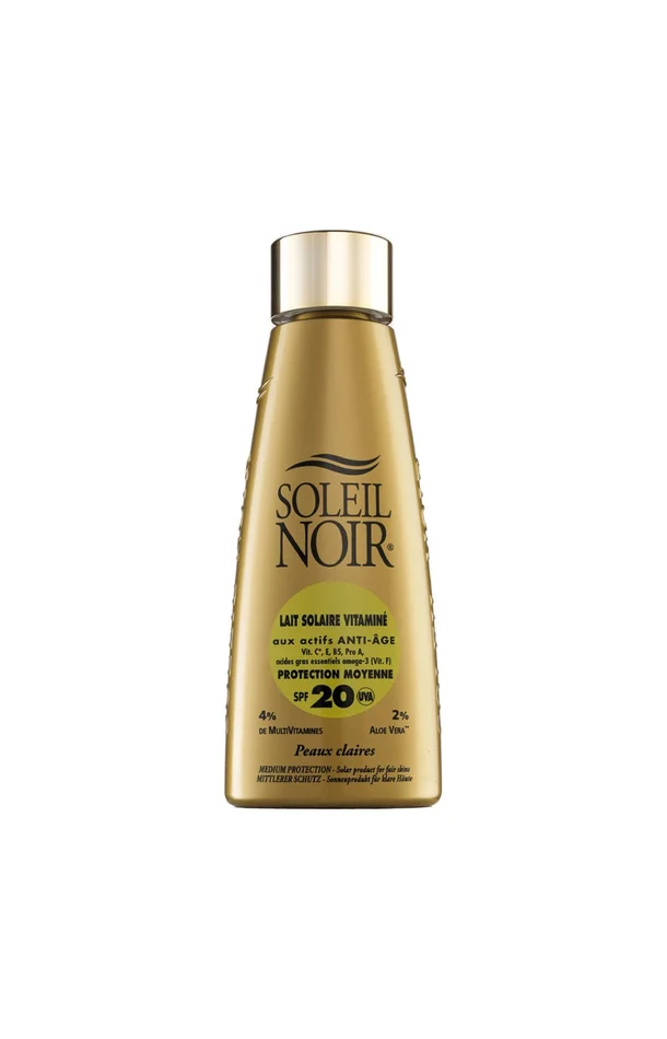 Lait solaire vitaminé SPF20 – Anti-âge Corps – Peaux claires – 150 ml