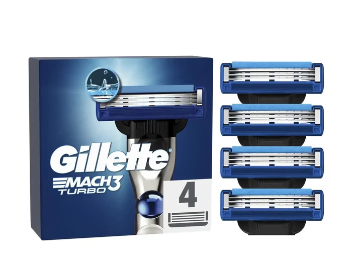 Lames de rasoir Gillette Mach 3 Turbo 4 pièces pour homme