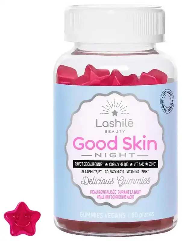 Lashilé Beauty Good Skin Night Sans Sucre 60 Gummies