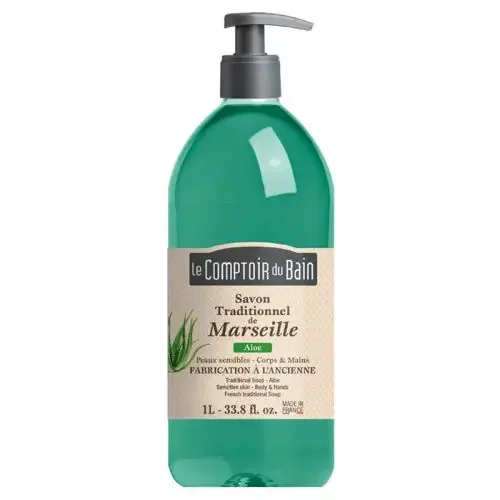 LE COMPTOIR DU BAIN Savon Traditionnel de Marseille Aloe Vera – 1L