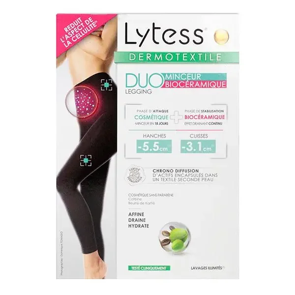 Legging duo minceur biocéramique L/XL noir
