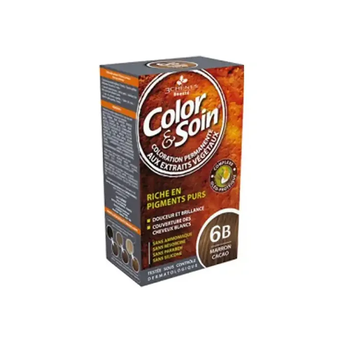 Les 3 chenes color & soin 6B marron cacao 135ml