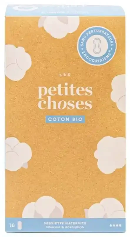 Les Petites Choses Serviettes Maternité Coton Bio 16 Serviettes