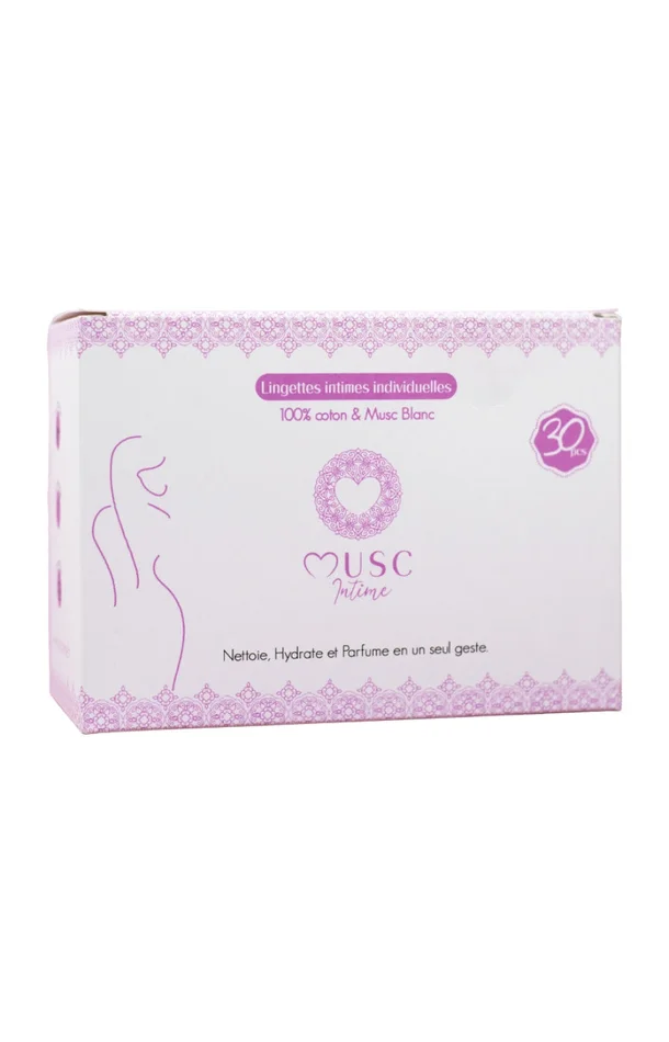 Lingettes naturelles – Musc blanc – 30 unités