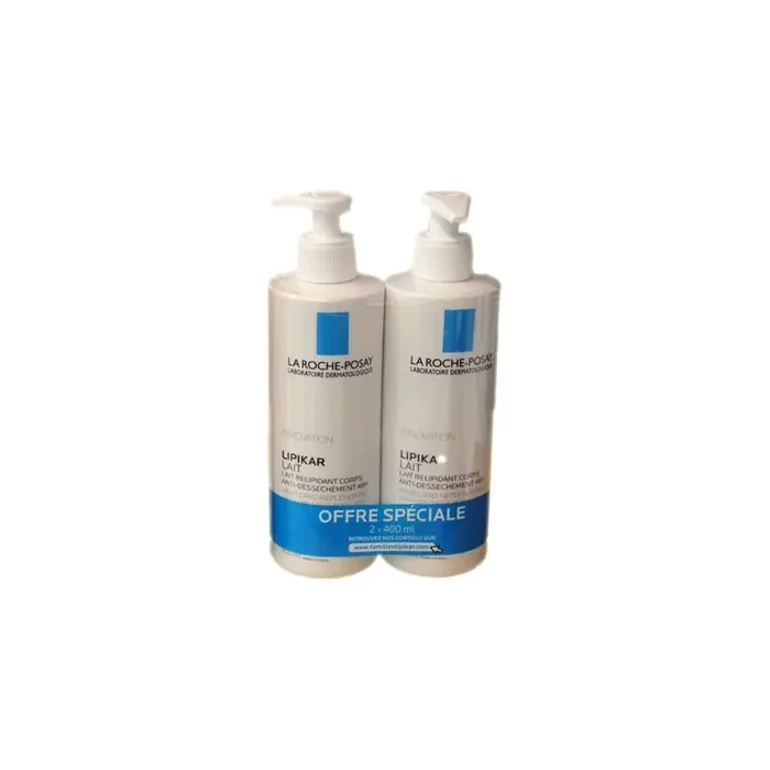 LIPIKAR LAIT RELIPIDANT POMPE LOT DE 2 X 400 ML LA ROCHE POSAY