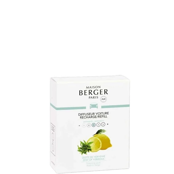 Maison Berger Paris Zeste de Verveine Recharges Diffuseur voiture