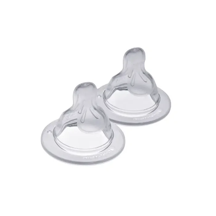 MAM 2 tetines debit lent 1 silicone