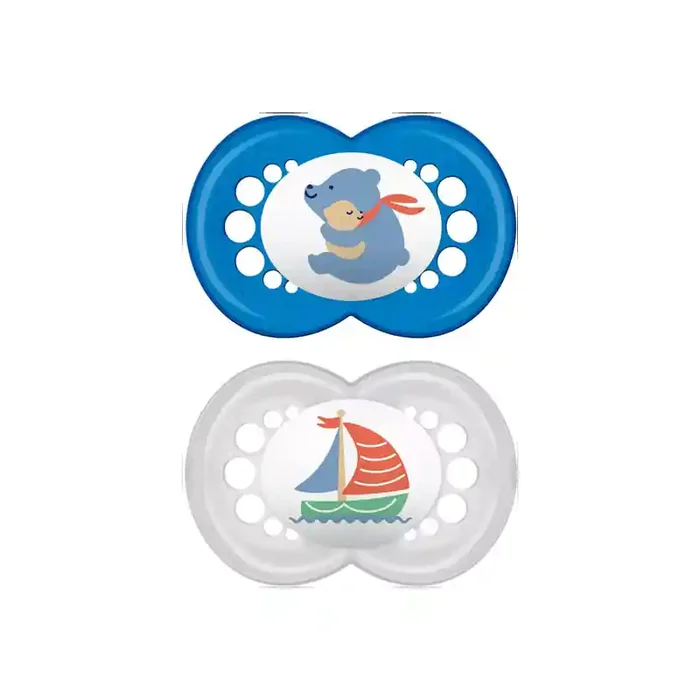 Mam 3 sucettes original silicone bleues garcon +18 mois