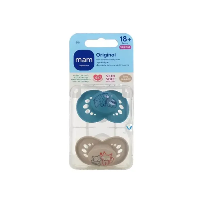 MAM Original 2 sucettes en silicone +18 mois