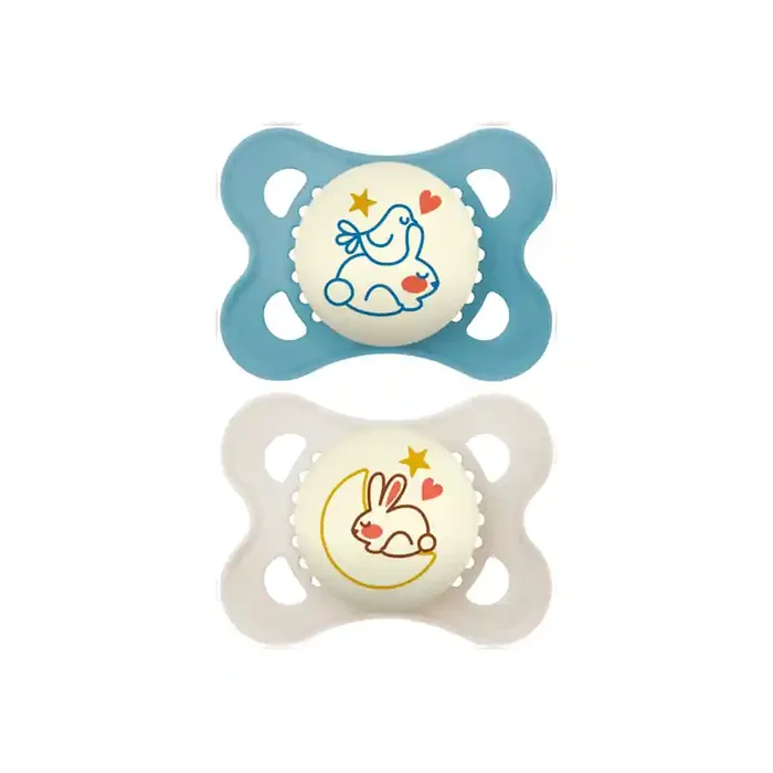 MAM Original nuit 2 sucettes silicone 2-6 mois