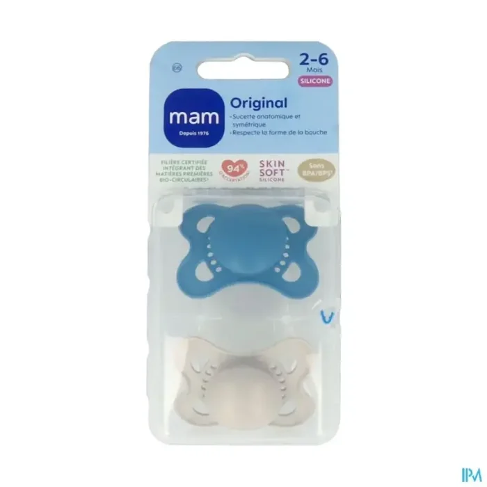 Mam sucette original tendance 2/6m silicone x2
