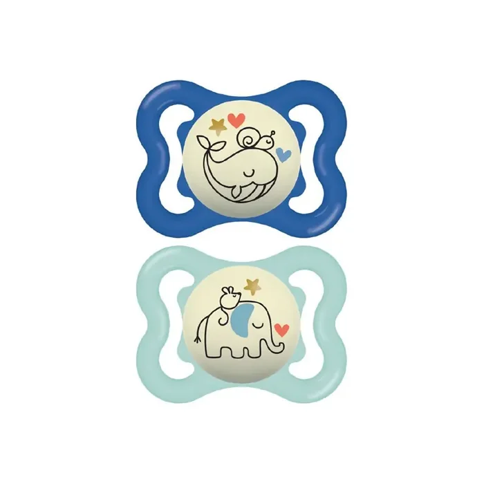 MAM Supreme Nuit 2 sucettes 2-6 mois, animaux