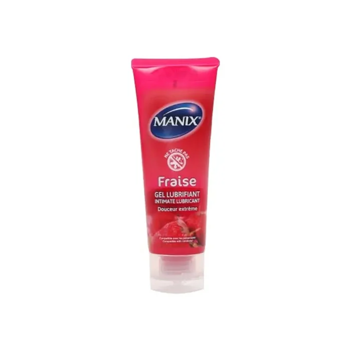 Manix Fraise gel lubrifiant 80ml
