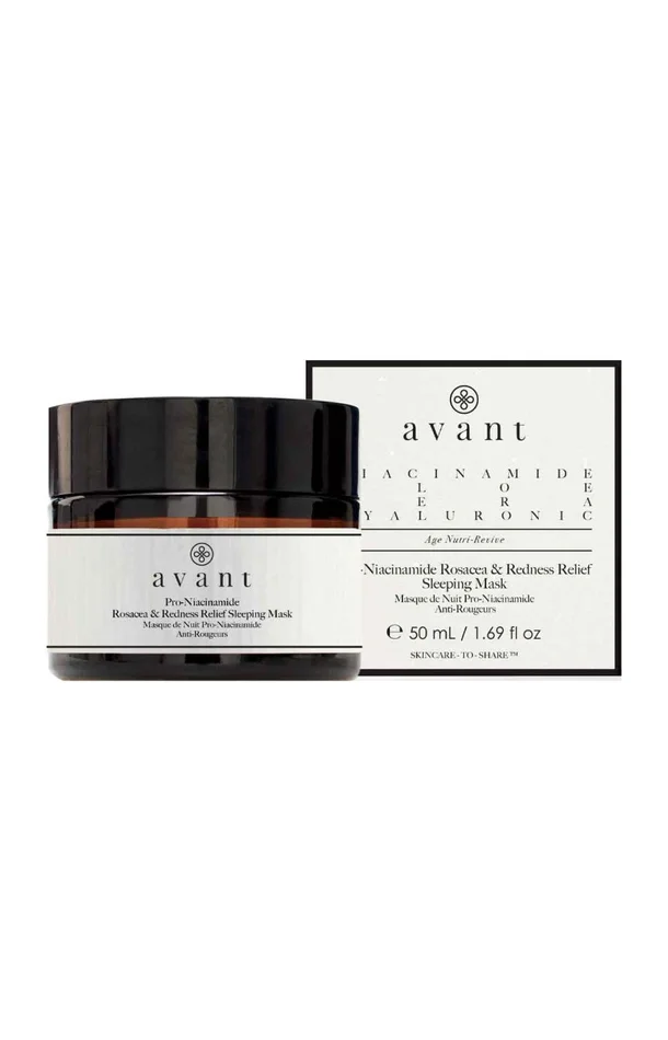 Masque de nuit anti-rougeur – Niacinamide – Peaux à rosacée légère à modérée – 50 ml