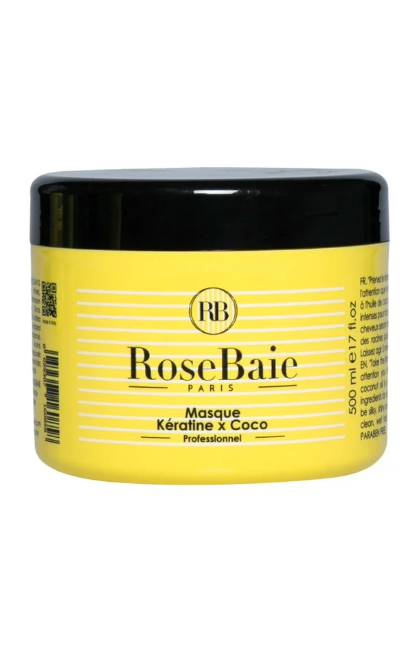Masque hydratant & protecteur – Kératine & huile de coco – Cheveux – 500 ml