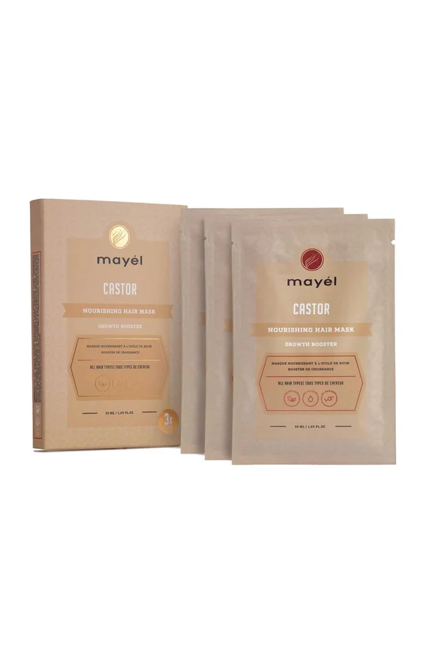Masque nourrissant – Huile de ricin – Cheveux – 3 x 50 ml