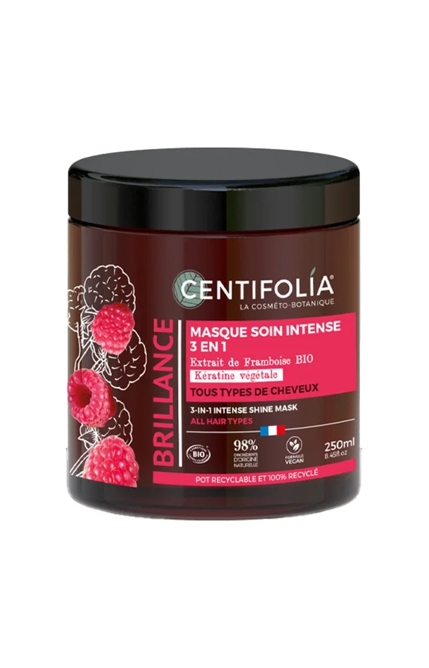Masque soin brillance bio – Framboise – Cheveux – 250 ml