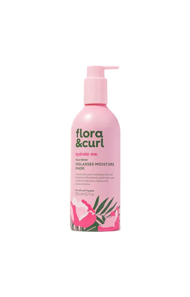 Masque ultra-hydratant – Mélasse, miel & eau de rose – Cheveux bouclés & secs – 300 ml