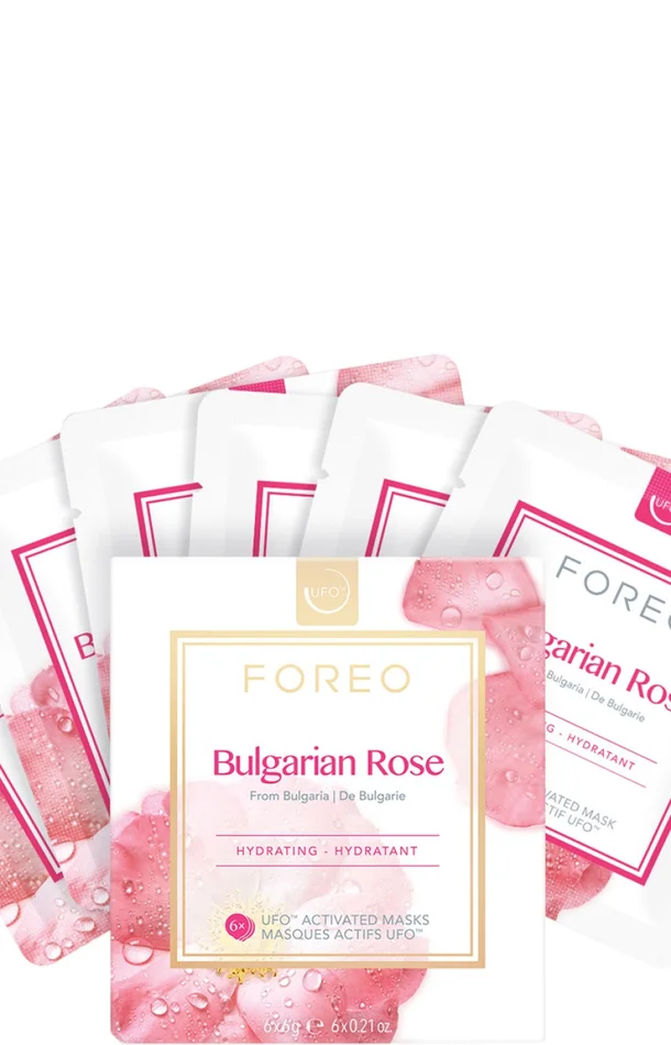 Masques actifs régénérants UFO™ – Huile de rose – Peaux sèches – 6 unités