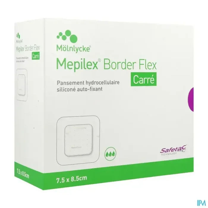 Mepilex border flex carre pansement 7cm5 x 8cm5 16